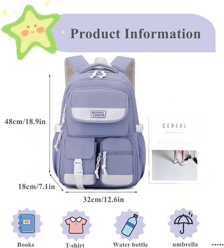 Cute Girls Backpack,Kids School Backpack for Girls Boys,Elementary Middle School Bags Lightweight Bookbag for Teens in Saudi Arabia