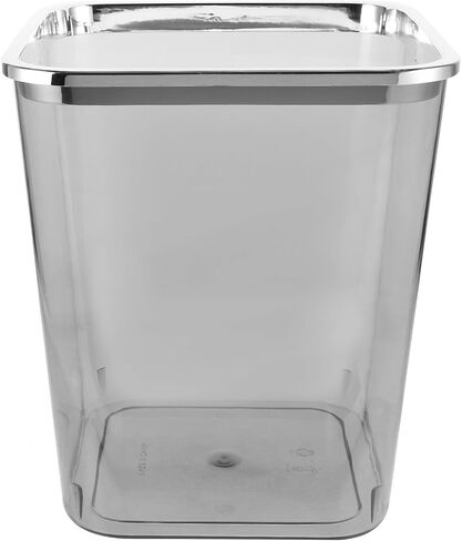 STOBOK Clear Trash Can Square Wastebasket Large Garbage Bin Decorative Rubbish Can Wastepaper Container 1.5L for Home Office Bathroom Bedroom Kitchen in Saudi Arabia