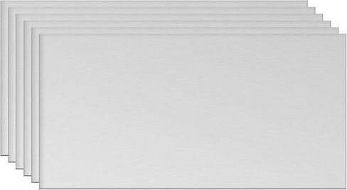 uxcell Aluminum Sheet, 6 Pcs 100mm x 50mm x 3mm (0.12 Inch) Thickness Square 6061 Aluminum Plate for Industrial, Silver Tone in Saudi Arabia