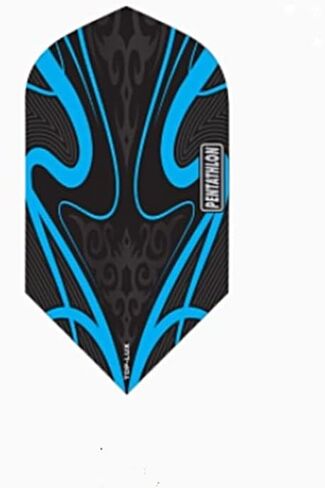 لعبة السهام الأمريكية الخماسية باللون الأزرق الفاتح TOP LUX Slim Dart Flights - 3 مجموعات (9 رحلات طيران) - 100 Micro Ex-Tough in Saudi Arabia