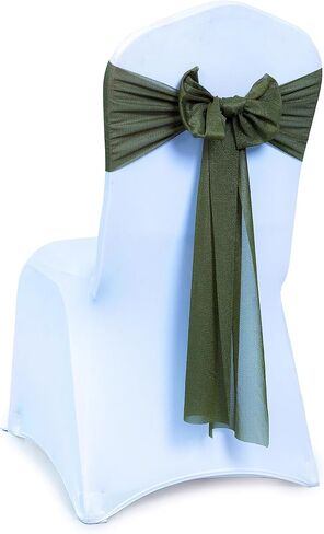 MDS pack of 50 Chiffon chair sashes bows for wedding Events Supplies, Decorations for Birthday Parties, Graduations, Engagements, Chair sashes fits Banquet chair cover tie backs band - Dusty Rose in Kuwait