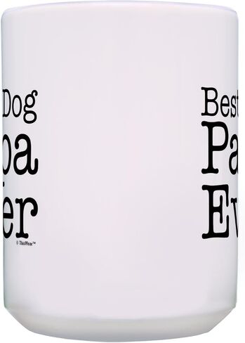 ThisWear Dog Lover Best Dog Papa Ever Pet Owner Rescue Grandparent 11oz Ceramic Coffee Mug Tea Cup White in Saudi Arabia