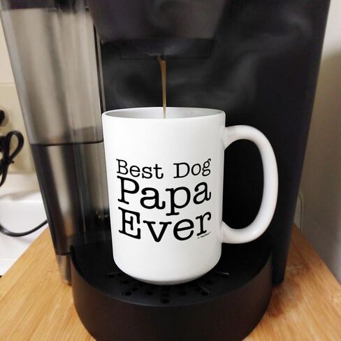 ThisWear Dog Lover Best Dog Papa Ever Pet Owner Rescue Grandparent 11oz Ceramic Coffee Mug Tea Cup White in Saudi Arabia