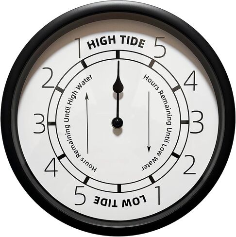 10 Inch Tide Clock Atlantic High Tide Low Tide Time and Tide Clocks Beach Boat Clock Nautical Coast Decor Sailboat Clock Captain Clock Tide Clocks for East Coast Nautical Wall Clock in Saudi Arabia
