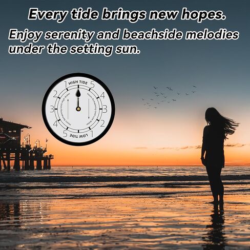 10 Inch Tide Clock Atlantic High Tide Low Tide Time and Tide Clocks Beach Boat Clock Nautical Coast Decor Sailboat Clock Captain Clock Tide Clocks for East Coast Nautical Wall Clock in Saudi Arabia
