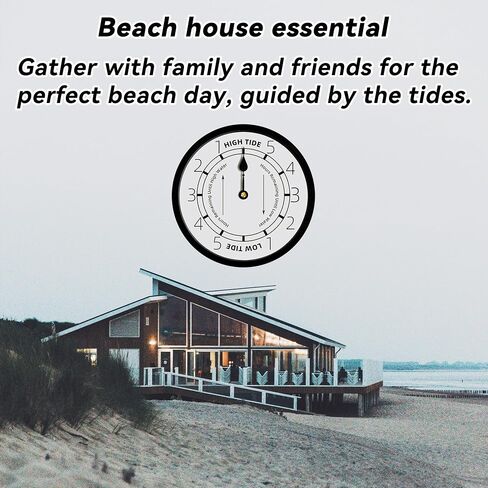 10 Inch Tide Clock Atlantic High Tide Low Tide Time and Tide Clocks Beach Boat Clock Nautical Coast Decor Sailboat Clock Captain Clock Tide Clocks for East Coast Nautical Wall Clock in Saudi Arabia