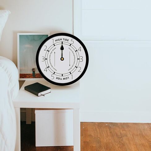 10 Inch Tide Clock Atlantic High Tide Low Tide Time and Tide Clocks Beach Boat Clock Nautical Coast Decor Sailboat Clock Captain Clock Tide Clocks for East Coast Nautical Wall Clock in Saudi Arabia