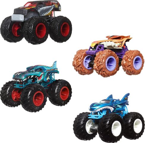 Hot Wheels Monster Trucks Toy Truck 12-Pack, Set of 12 Die-Cast 1:64 Scale Vehicles, For Kids & Collectors (Styles May Vary) (Amazon Exclusive) in Saudi Arabia
