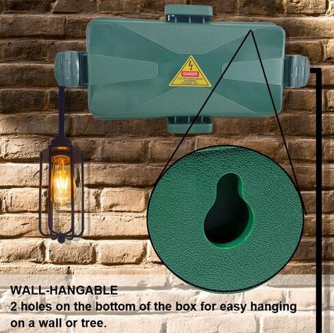 Outdoor Electrical Box Waterproof IP54-rated Outdoor Outlet Box Black Outdoor Extension Cord Cover Box (7.6 x 3.9 x3.3 inch) Wall-Hangable Waterproof Box for Protect Outlet (1 PCS Black) in Saudi Arabia