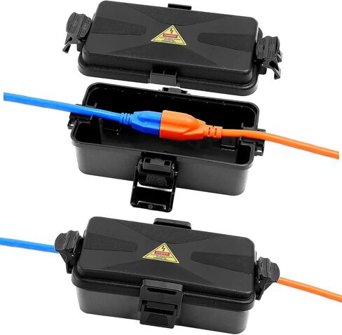 Outdoor Electrical Box Waterproof IP54-rated Outdoor Outlet Box Black Outdoor Extension Cord Cover Box (7.6 x 3.9 x3.3 inch) Wall-Hangable Waterproof Box for Protect Outlet (1 PCS Black) in Saudi Arabia