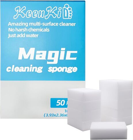 50 Pcs/lot Magic Sponges Cleaning Eraser Melamine Sponge Foam Pads,Multi-Functional Household Cleaning Kitchen Dish Sponge 100x60x20mm (50) in Saudi Arabia
