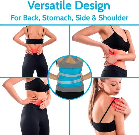 Arctic Flex Ice Pack for Back Pain Relief - Gel Wrap for Injuries Reusable and Lower Back - Large Compression Therapy Pad - Freezable Hot & Cold - Soft Compress for Elbow, Shoulder, Stomach, Neck in Saudi Arabia