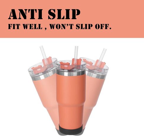 8 PCS Replacement Straw compatible with Stanley 40oz Adveture Quencher Tumbler, 12 inch Plastic Straw with 8 PCS Straw Cover, Extra long Straw fits Stanley 40oz in Saudi Arabia