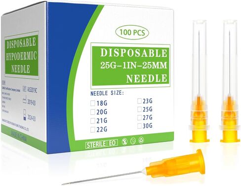 20 Gauge 1.5 Inch Needle Disposable Lab Supplies, Individual Package, Pack of 100 in Saudi Arabia