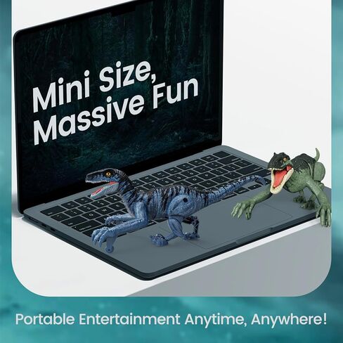 tecnock ديناصورات التحكم عن بعد، ألعاب ديناصورات صغيرة للأولاد 3-5 5-7، 2.4 جيجا هرتز المشي RC روبوت ديناصور مع أضواء، هدايا للأطفال الأولاد الفتيات سن 4 5 6 7 8-12، فيلوسيرابتور in Kuwait