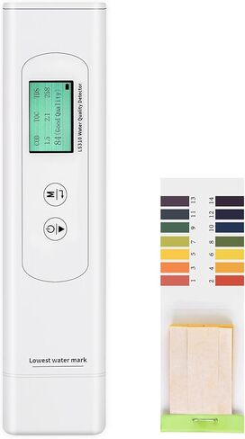 مقياس TDS، جهاز اختبار مياه الشرب 6 في 1، مقياس درجة الحرارة COD TOC TDS UV275 EC، مجموعات اختبار المياه الرقمية لجودة مياه الشرب، مقياس جزء في المليون مع شرائط اختبار الأس الهيدروجيني، وضع التسجيل الذكي in Kuwait