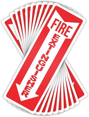 Made In USA Fire Extinguisher Sticker for Fire Safety - Super Durable, Long-Lasting-Adhesive, Weatherproof, Compliant, Perfect for Home, Office, or Boat - 4" x 12" - 3 Mil Thickness (15-Pack) in Saudi Arabia