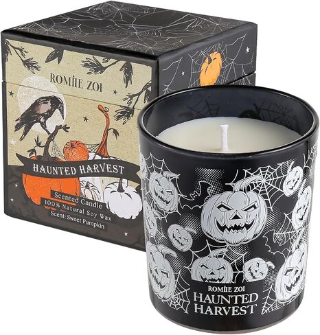 Scented Candle - Haunted Harvest Halloween - 6oz Soy Wax Candle for Autumn, Gift for Her/Him in Kuwait