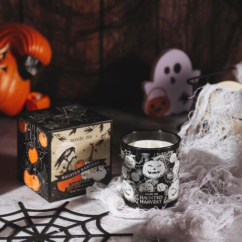 Scented Candle - Haunted Harvest Halloween - 6oz Soy Wax Candle for Autumn, Gift for Her/Him in Kuwait