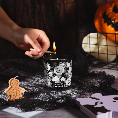 Scented Candle - Haunted Harvest Halloween - 6oz Soy Wax Candle for Autumn, Gift for Her/Him in Kuwait