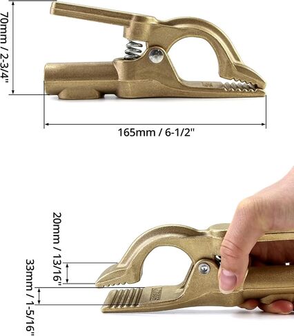 QWORK Welding Bronze Ground Clamp, 1.6 Pounds and 500A, 1 piece in Saudi Arabia