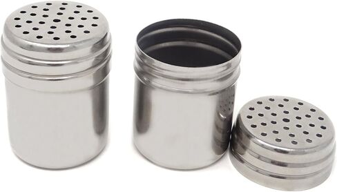Honbay 2PCS 5 oz Stainless Steel Dredge Salt Sugar Spice Pepper Shaker Seasoning Cans in Saudi Arabia