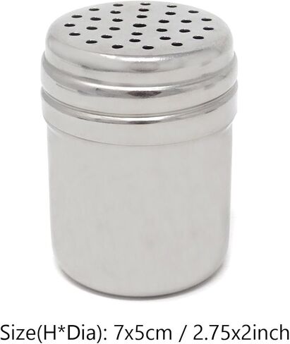 Honbay 2PCS 5 oz Stainless Steel Dredge Salt Sugar Spice Pepper Shaker Seasoning Cans in Saudi Arabia