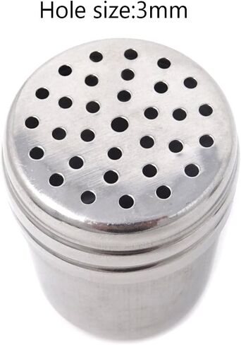 Honbay 2PCS 5 oz Stainless Steel Dredge Salt Sugar Spice Pepper Shaker Seasoning Cans in Saudi Arabia