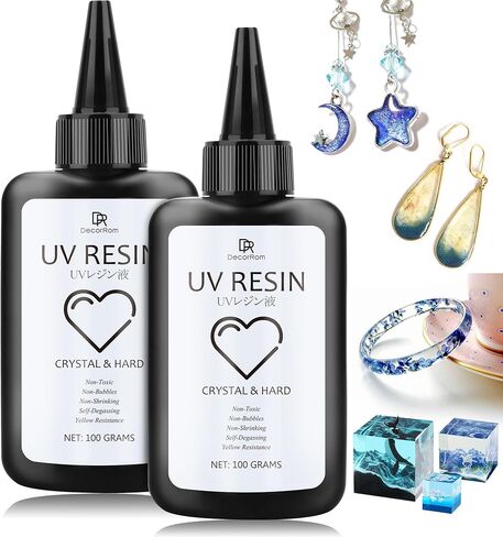 مجموعة راتنجات الأشعة فوق البنفسجية - راتنجات لاصقة صلبة للأشعة فوق البنفسجية بقوة 300 جرام مع مصباح للأشعة فوق البنفسجية 36 وات وملحقات خلط لصنع المجوهرات بنفسك، حرفة يدوية - راتنجات إيبوكسي بالأشعة فوق البنفسجية منخفضة الرائحة لعلاج الشمس لقالب الراتنج  in Kuwait
