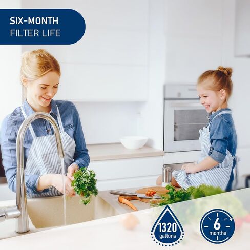 فلتر FQK2J تحت الحوض، بديل لمرشحات الشرب ذات التدفق المزدوج GE FQK2J، 1320 جالون (4 عبوات) in Kuwait