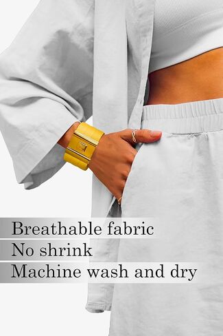 YOLA 2 Pieces Outfit for Women: Organic Linen-Cotton Oversized Shirt, Shorts - Trendy 2024 Summer Style Fashion Sweatsuit Set in Saudi Arabia