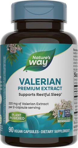 Nature's Way Valerian, Non-GMO, Gluten Free, 220 mg per serving, 90 Capsules in Saudi Arabia