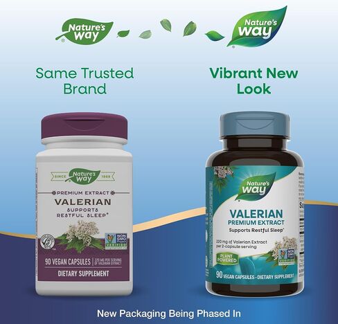 Nature's Way Valerian, Non-GMO, Gluten Free, 220 mg per serving, 90 Capsules in Saudi Arabia