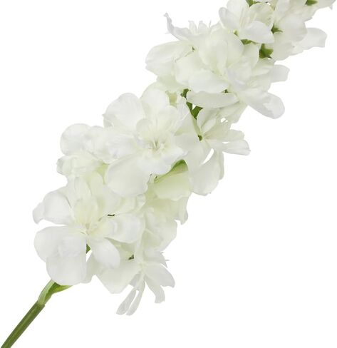 White Delphinium Artificial Flowers, 6pcs Artificial Larkspur Flower 17.5'' Fake Delphinium Flowers Silk Flowers for Home Decor, DIY Floral Centerpieces for Tables in Saudi Arabia