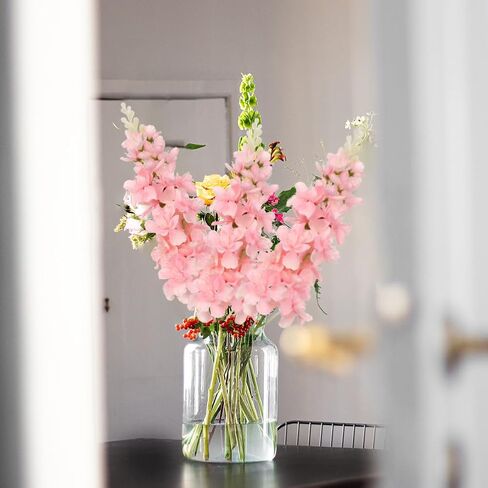 White Delphinium Artificial Flowers, 6pcs Artificial Larkspur Flower 17.5'' Fake Delphinium Flowers Silk Flowers for Home Decor, DIY Floral Centerpieces for Tables in Saudi Arabia