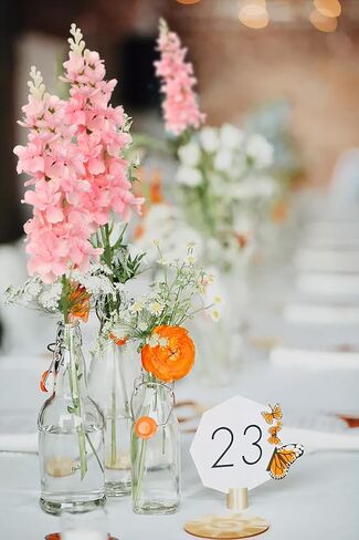 White Delphinium Artificial Flowers, 6pcs Artificial Larkspur Flower 17.5'' Fake Delphinium Flowers Silk Flowers for Home Decor, DIY Floral Centerpieces for Tables in Saudi Arabia