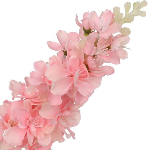 White Delphinium Artificial Flowers, 6pcs Artificial Larkspur Flower 17.5'' Fake Delphinium Flowers Silk Flowers for Home Decor, DIY Floral Centerpieces for Tables in Saudi Arabia