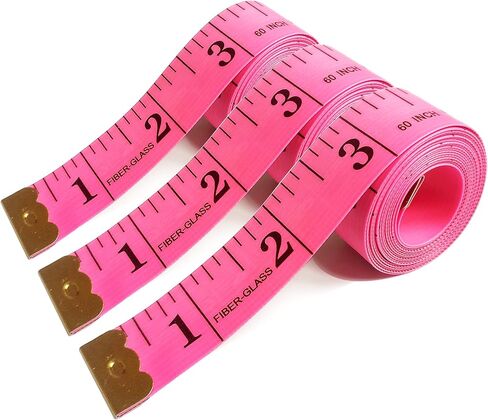 3 Pack Tape Measure Body Measuring Tape, Soft Measuring Tape for Body Weight Loss Sewing Cloth Measurement, 60 Inch Double Scale Tailor Ruler for Medical Measurement Nursing Craft (Yellow) in Kuwait