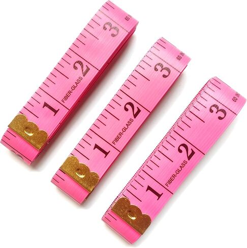 3 Pack Tape Measure Body Measuring Tape, Soft Measuring Tape for Body Weight Loss Sewing Cloth Measurement, 60 Inch Double Scale Tailor Ruler for Medical Measurement Nursing Craft (Yellow) in Kuwait