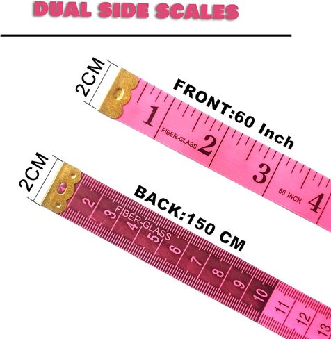 3 Pack Tape Measure Body Measuring Tape, Soft Measuring Tape for Body Weight Loss Sewing Cloth Measurement, 60 Inch Double Scale Tailor Ruler for Medical Measurement Nursing Craft (Yellow) in Kuwait