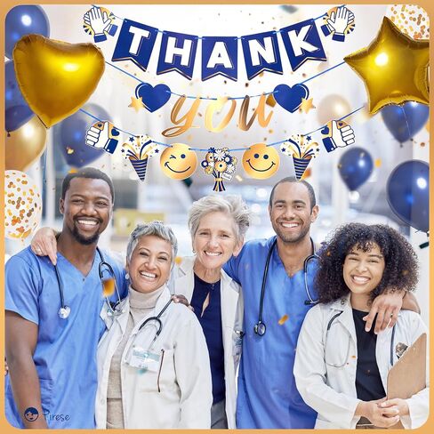Pirese We Appreciate You Banner Decorations, Employee Appreciation Decorations, Thank You Sign, Staff Appreciation Banner, Thank You Banner, Team Appreciation Week for Teacher Nurse Doctor Pastor in Kuwait