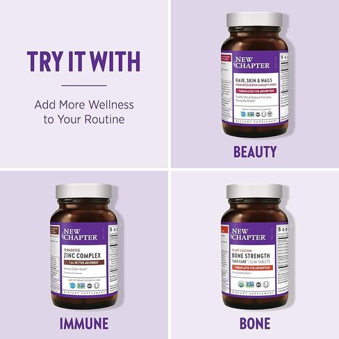 فيتامينات متعددة للنساء من نيو تشابتر، جرعة يومية لكل امرأة أكبر من 40 عامًا، مخمرة بالبروبيوتيك + فيتامين د3 + فيتامينات ب + مكونات عضوية غير معدلة وراثيًا - 24 قطعة in Kuwait