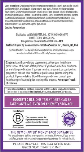 فيتامينات متعددة للنساء من نيو تشابتر، جرعة يومية لكل امرأة أكبر من 40 عامًا، مخمرة بالبروبيوتيك + فيتامين د3 + فيتامينات ب + مكونات عضوية غير معدلة وراثيًا - 24 قطعة in Kuwait