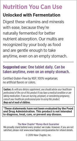 فيتامينات متعددة للنساء من نيو تشابتر، جرعة يومية لكل امرأة أكبر من 40 عامًا، مخمرة بالبروبيوتيك + فيتامين د3 + فيتامينات ب + مكونات عضوية غير معدلة وراثيًا - 24 قطعة in Kuwait