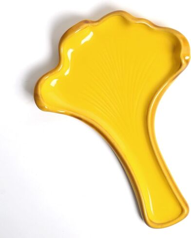 Ceramic Spoon Rest for Stove Top - Cute Green Leaf Shaped Spoon Rest/Spoon Holder for Kitchen Countertop - Cooking Kitchen Spoon Rest Utensil Rest Spatula Rest (Green) in Saudi Arabia