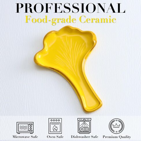 Ceramic Spoon Rest for Stove Top - Cute Green Leaf Shaped Spoon Rest/Spoon Holder for Kitchen Countertop - Cooking Kitchen Spoon Rest Utensil Rest Spatula Rest (Green) in Saudi Arabia