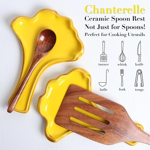 Ceramic Spoon Rest for Stove Top - Cute Green Leaf Shaped Spoon Rest/Spoon Holder for Kitchen Countertop - Cooking Kitchen Spoon Rest Utensil Rest Spatula Rest (Green) in Saudi Arabia