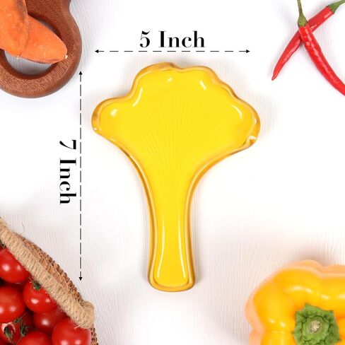 Ceramic Spoon Rest for Stove Top - Cute Green Leaf Shaped Spoon Rest/Spoon Holder for Kitchen Countertop - Cooking Kitchen Spoon Rest Utensil Rest Spatula Rest (Green) in Saudi Arabia