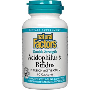 Natural Factors Acidophilus & Bifidus, 90 Capsules (Multi-Pack)