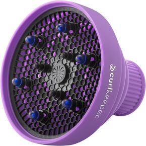 Curl Keeper Diffuser Hair Dryer for Curly Hair - Pop Up Silicone Hair Diffuser Attachment for Blow Dryers - Travel-Friendly & Universal Adjustable Hairdryer Attachment for Frizz-Free Curls